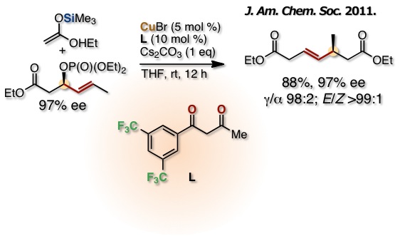 Copper-Catalyzed γ-Selective and  StereospecificAllylic Alkylation of  Ketene SilylAcetals